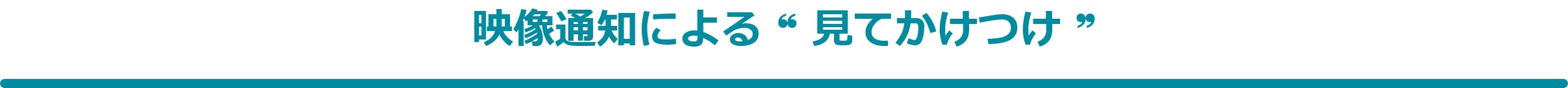 映像通知による見てかけつけ